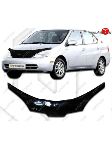 Дефлектор капота CA-Plastiс exclusive (Classic черный) Toyota Prius XW10 дорестайлинг (1997-2000)