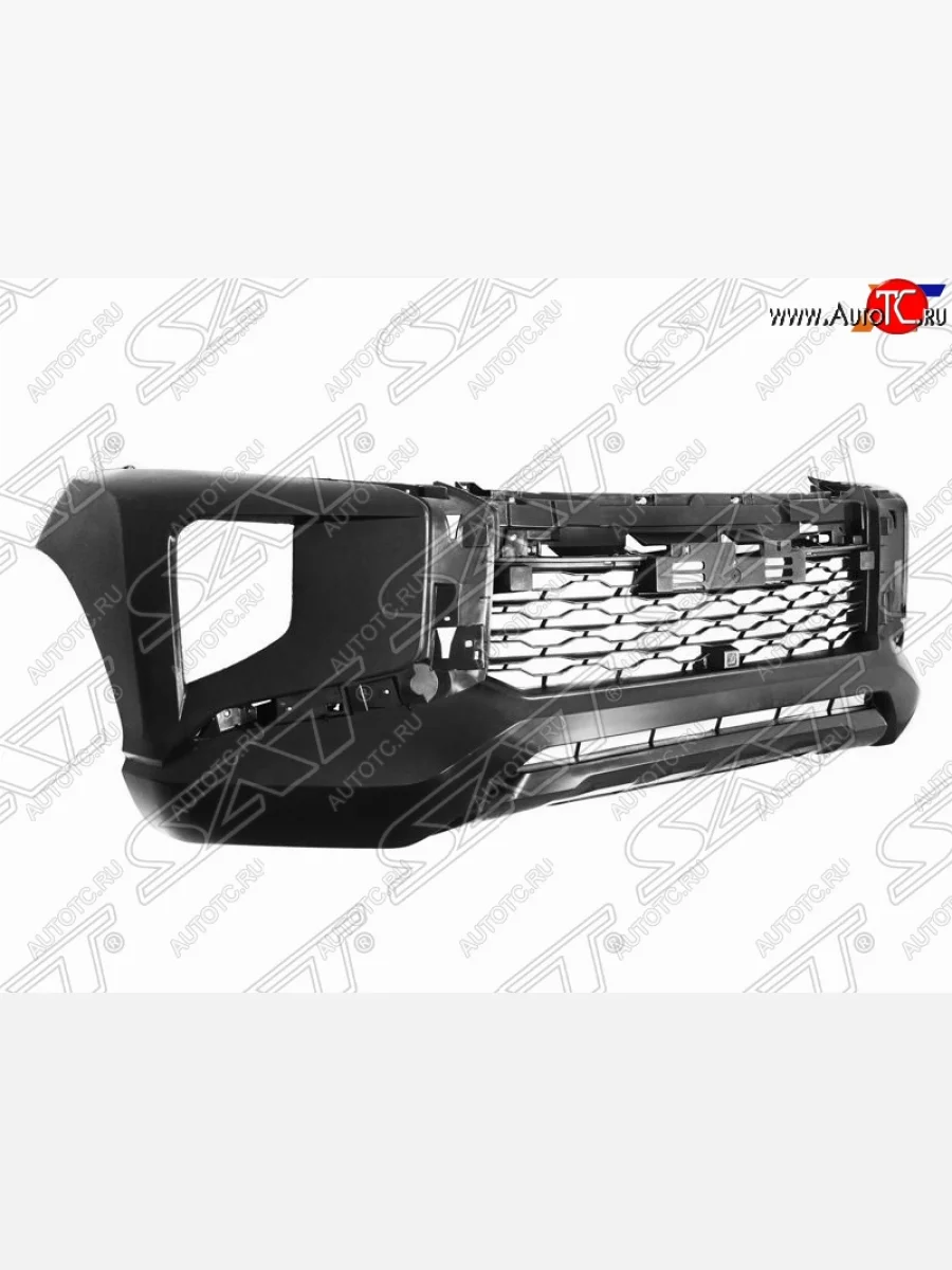 Передний бампер (с решеткой) SAT Mitsubishi L200 5 KK,KL рестайлинг (2018-2022) (Неокрашенный)  в Керчи Республика Крым
