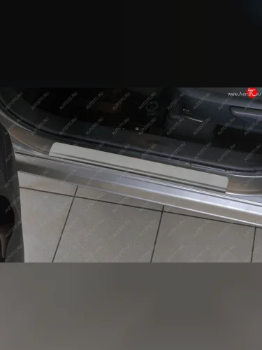 Пороги накладки Russtal (Нержавейка шлифованная без надписи) Hyundai Creta GS рестайлинг (2019-2021)