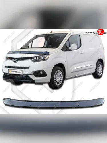Дефлектор капота CA-Plastiс (Classic черный) Toyota ProAce 2 (2016-2025)