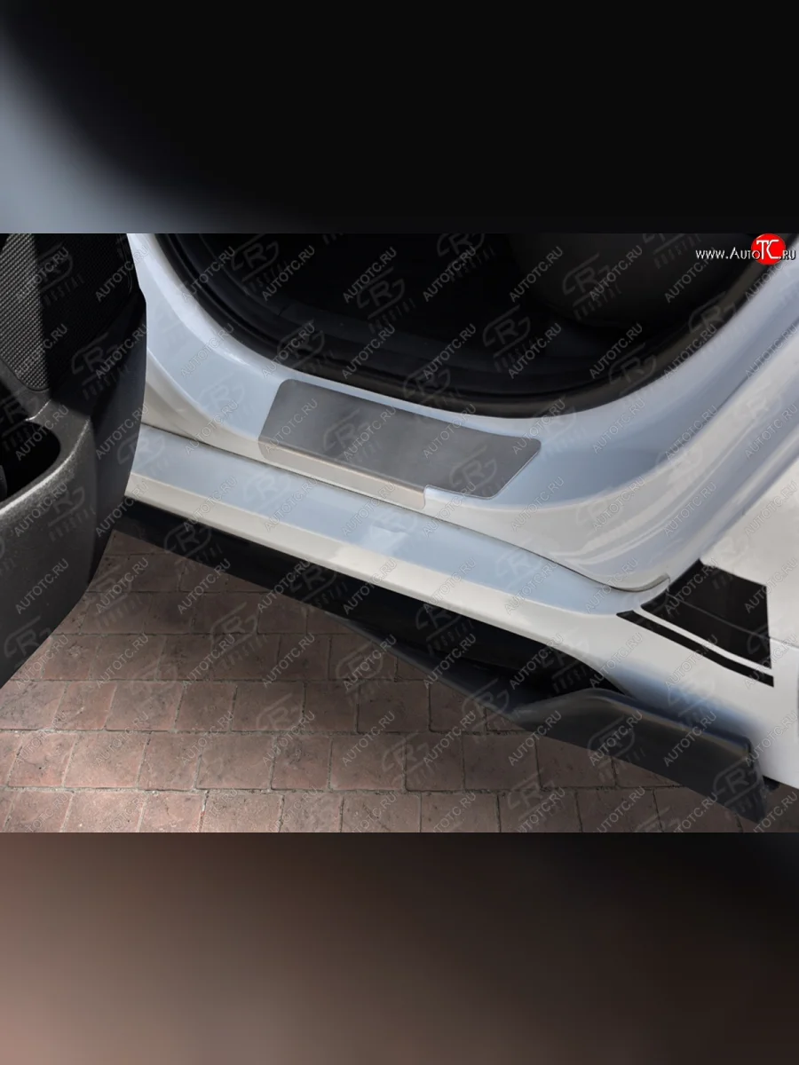 Пороги накладки Russtal KIA Optima JF седан рестайлинг (2018-2020) (Нержавейка шлифованная без надписи)  в Самаре Самарской области