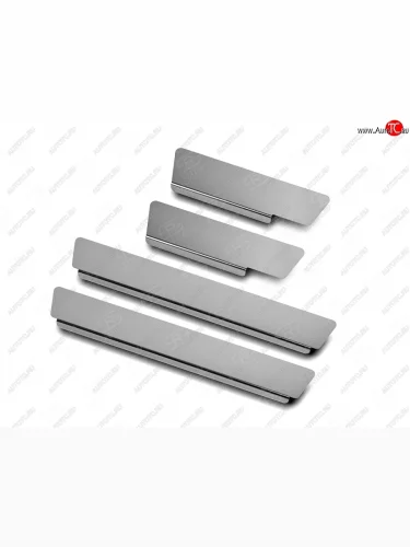 Пороги накладки Russtal (Нержавейка полированная) KIA Sportage  4 QL (2016-2022) дорестайлинг, рестайлинг