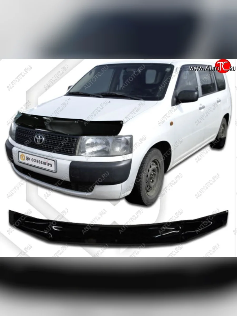 Дефлектор капота CA-Plastiс Toyota Probox (2002-2014) (Classic черный, Без надписи)  в Керчи Республика Крым