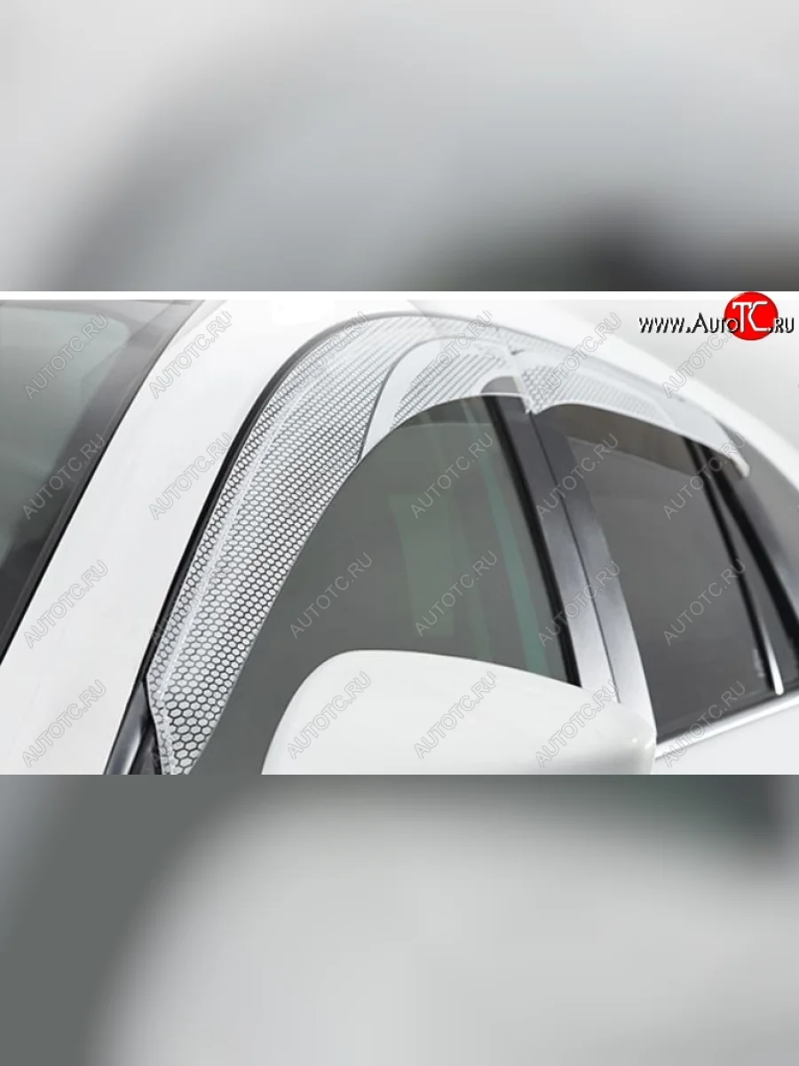 Дефлектор капота CA-Plastiс Toyota Probox рестайлинг (2014-2025) (Серия Art белая, Без хром.молдинга)  в Керчи Республика Крым