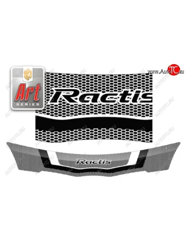 Дефлектор капота (рынок Японии) CA-Plastiс (Серия Art графит) Toyota Ractis (2005-2010)
