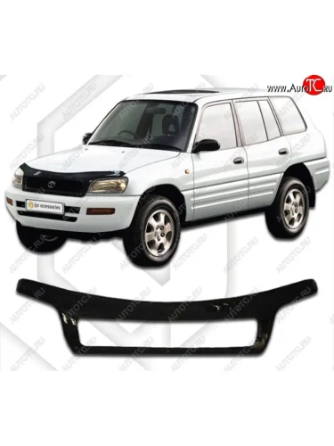 Дефлектор капота CA-Plastiс (Classic черный) Toyota RAV4  XA10 (1994-2000) 5 дв. дорестайлинг, 5 дв. рестайлинг
