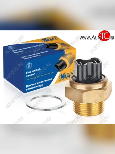 Датчик включения электровентилятора KRAFT (87-82°С) Лада ВАЗ 2106 (1975-2005)