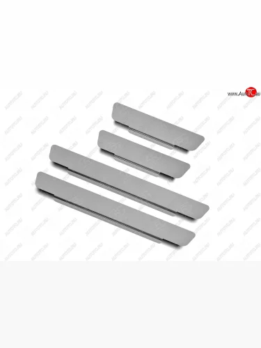 Пороги накладки Russtal (Нержавейка полированная) KIA Seltos SP2 дорестайлинг (2019-2022)