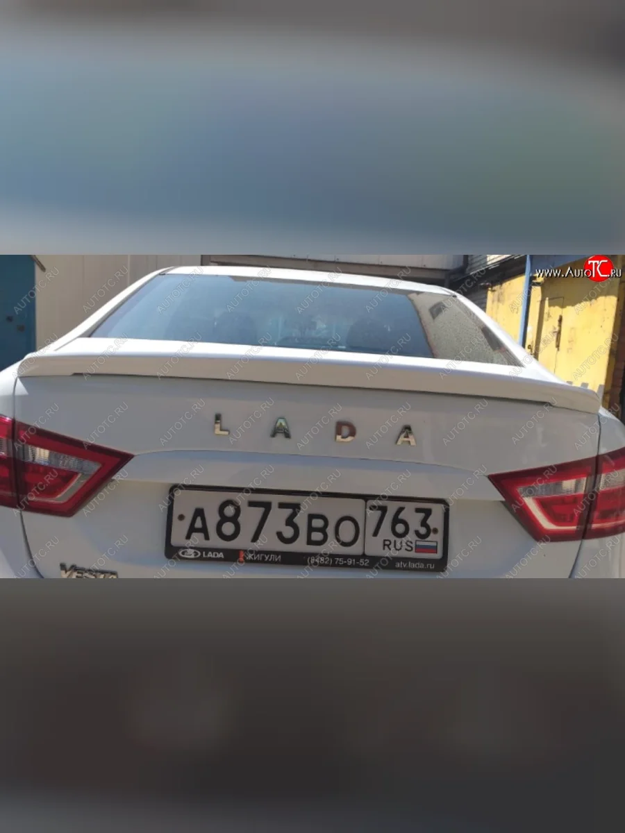 Cпойлер K2 Sport  Лада ВАЗ Веста (2015-2023) 2180 (Без стоп-сигнала, Неокрашенный)  с доставкой в г. Керчь