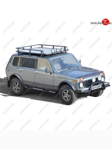 Багажник - платформа экспедиционный Трофи (алюминиевый лист, без передней перекладины) Лада ВАЗ нива 4х4  2131 (1993-2019) 5 дв. дорестайлинг