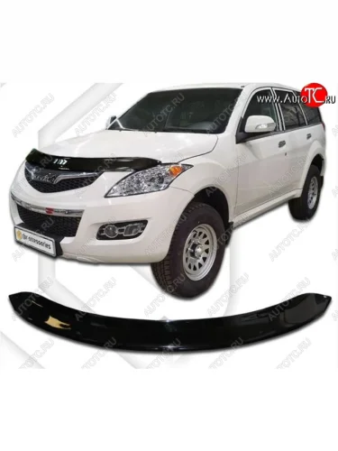 Дефлектор капота CA-Plastiс (Classic черный) Haval H5 рестайлинг (2020-2023)