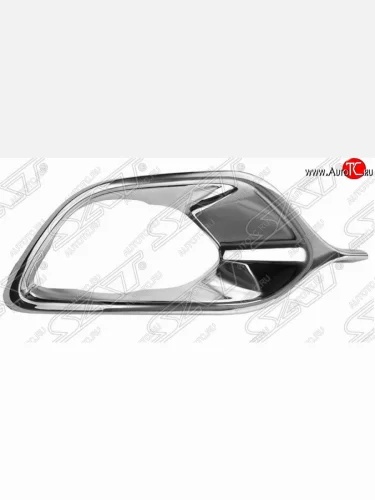 Правая хромированная вставка в рамку противотуманной фары SAT Renault Logan 2 дорестайлинг (2014-2018)