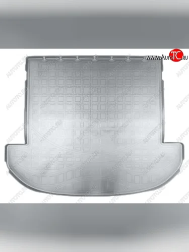 Коврик в багажник Norplast (7 мест, длинный) (Серый) Hyundai Santa Fe TM рестайлинг (2020-2022)