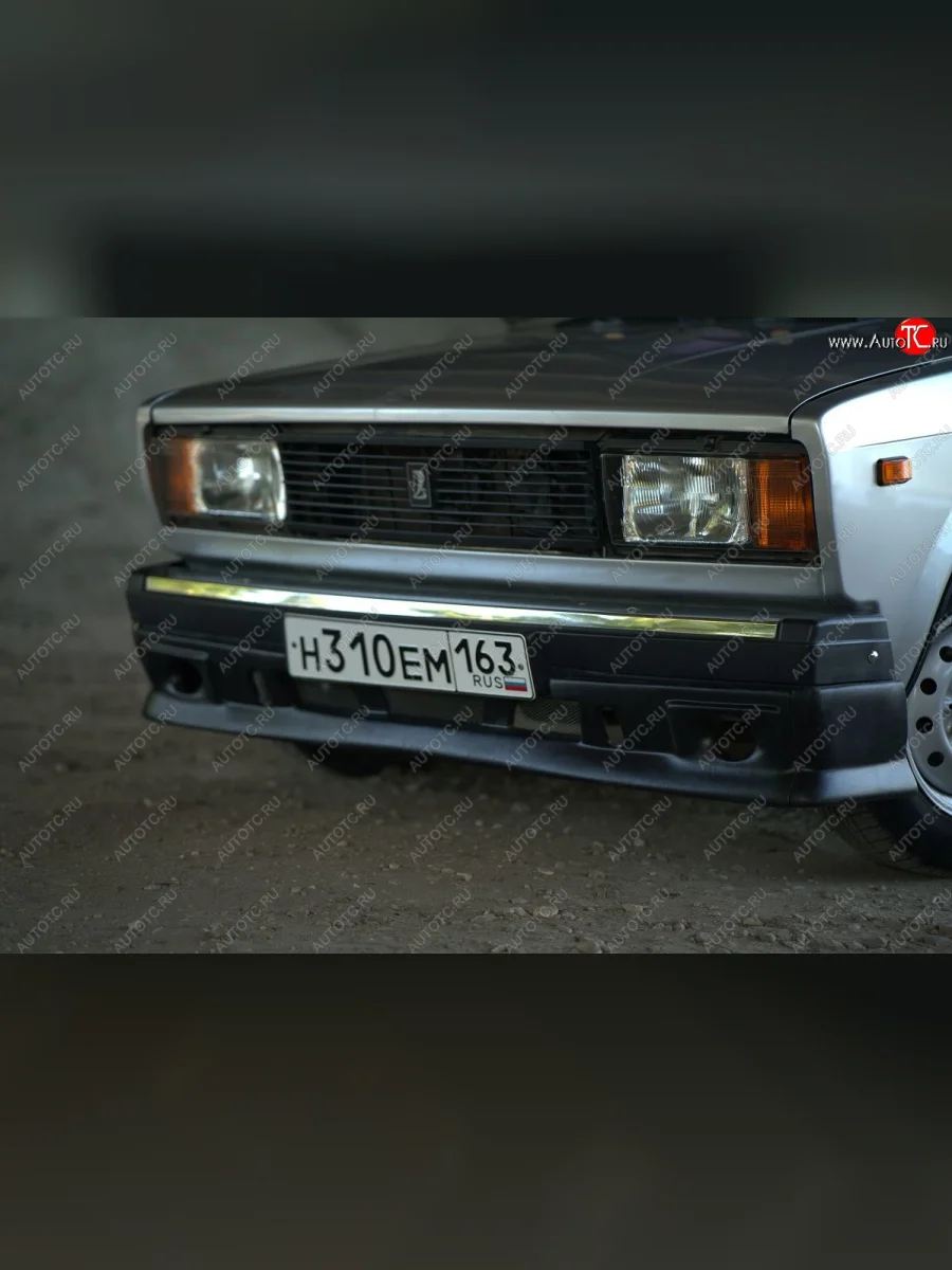 Накладка на передний бампер Autodemic Лада ВАЗ 2107 (1982-2012) (Текстурная поверхность)  в Керчи Республика Крым