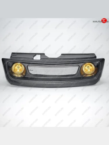 Решётка радиатора Autodemic (с противотуманками) (Цвет: желтый) Лада ВАЗ 2110 - 2112