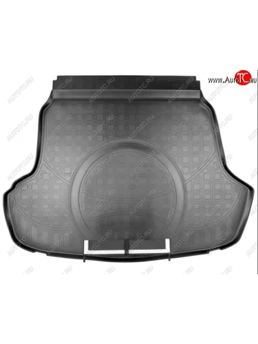 Коврик в багажник Norplast Unidec (с выступом под запаску) (Черный с фартуком) Hyundai Sonata LF рестайлинг (2017-2019)