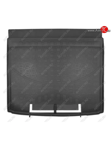 Коврик в багажник Norplast Unidec (2AWD) (Цвет: черный, с фартуком) Renault Kaptur дорестайлинг (2016-2020)