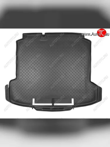 Коврик в багажник Norplast (Черный с фартуком) Volkswagen Polo Mk5 6R,6C,61 седан дорестайлинг (2009-2015)