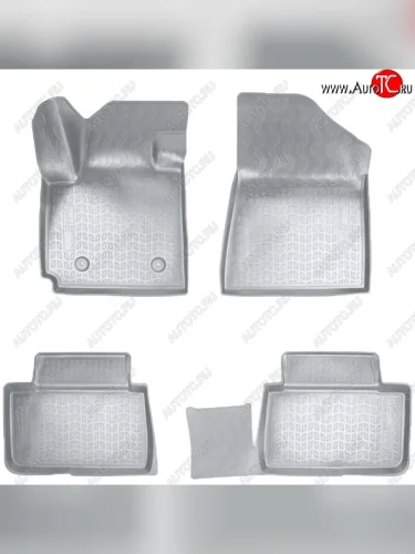 Коврики салонные Noplast (3D) (Серые) Changan CS55 дорестайлинг (2017-2018)