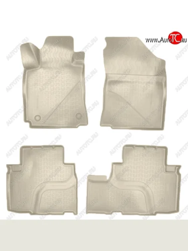 Коврики салонные Noplast (3D) (Бежевые) Changan CS75 дорестайлинг (2013-2017)