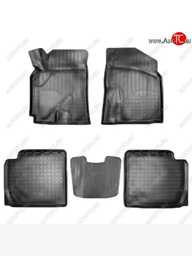Коврики салонные Noplast (3D) (Черные) Chery Tiggo 3 (2014-2020)