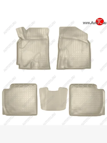 Коврики салонные Noplast (3D) (Бежевые) Chery Tiggo 3 (2014-2020)