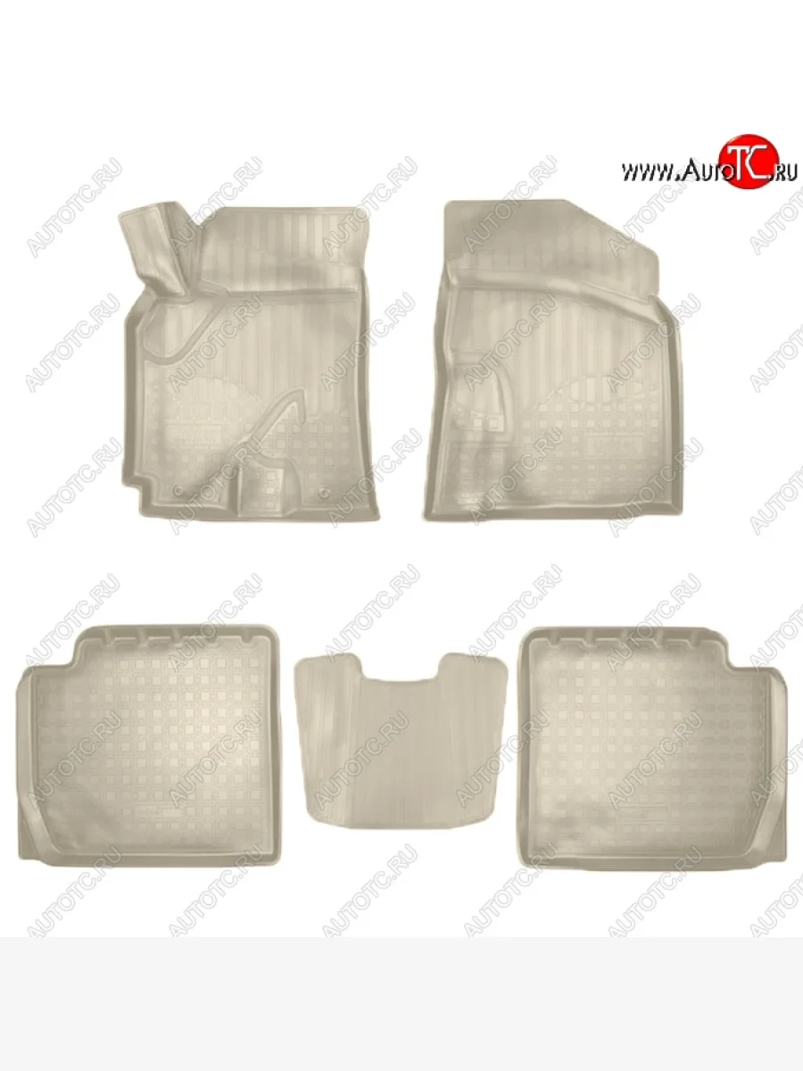 Коврики салонные Noplast (3D) Chery Tiggo 3 (2014-2020) (Бежевые)  в Керчи Республика Крым