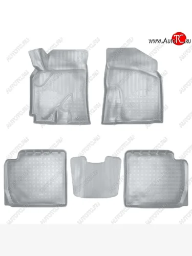 Коврики салонные Noplast (3D) (Серые) Chery Tiggo 3 (2014-2020)