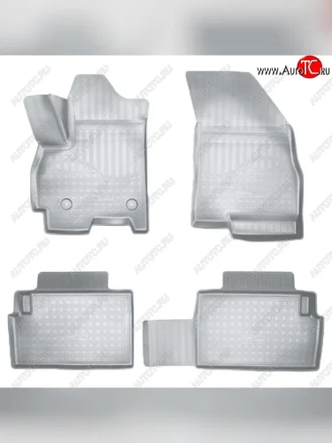 Коврики салонные Noplast (3D) (Серые) Chery Tiggo 4 дорестайлинг (2017-2020)