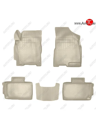 Коврики салонные Noplast (3D) (Бежевые) Chery Tiggo 2 (2017-2025)