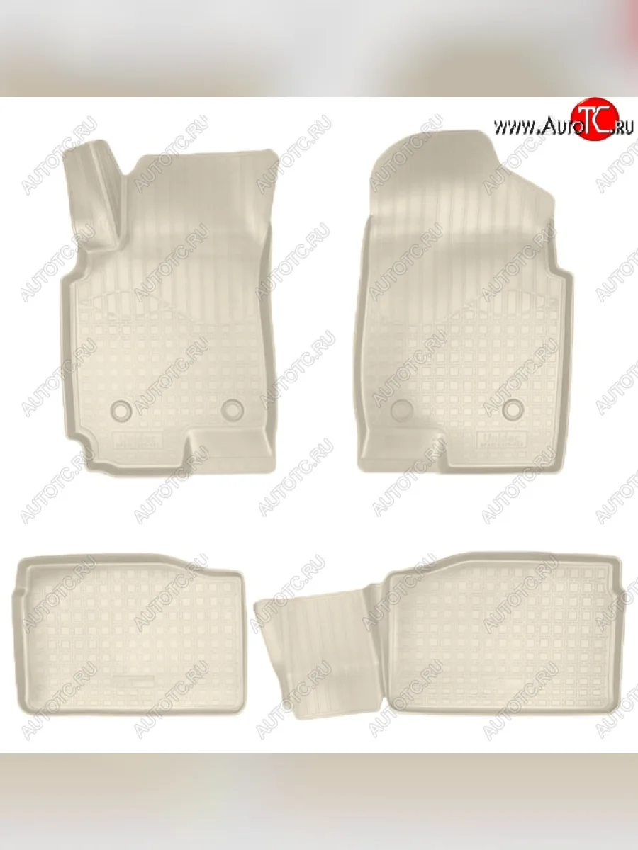 Коврики салонные Noplast (3D) FAW Besturn X80 рестайлинг (2016-2021) (Бежевые)  в Керчи Республика Крым