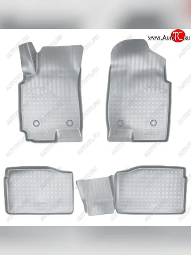 Коврики салонные Noplast (3D) (Серые) FAW Besturn X80 дорестайлинг (2014-2019)