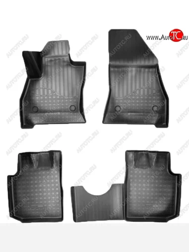 Коврики салонные Noplast (3D) (Черные) Fiat 500L 300,350 рестайлинг (2018-2022)
