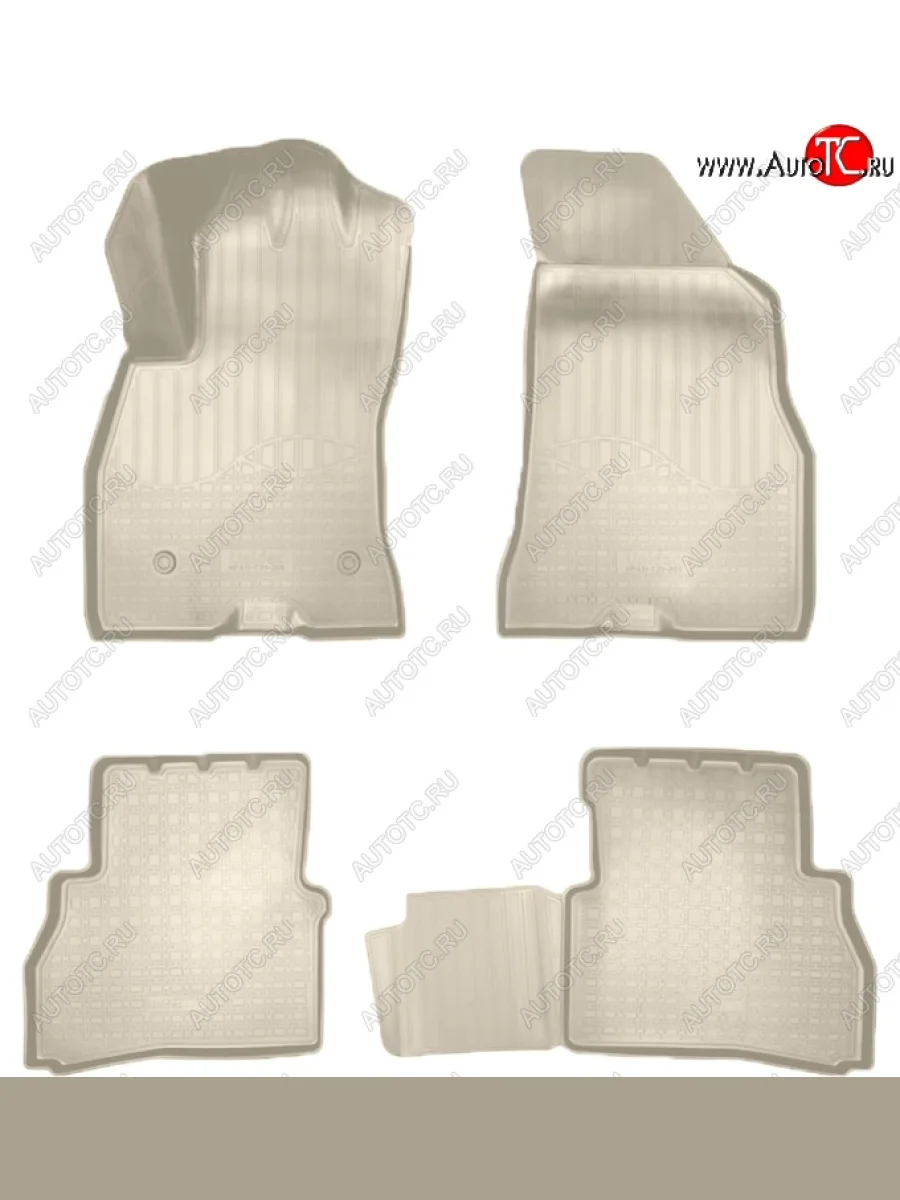 Коврики салонные Noplast (3D) Fiat Doblo 263 рестайлинг (2015-2022) (Бежевые)  с доставкой в г. Керчь