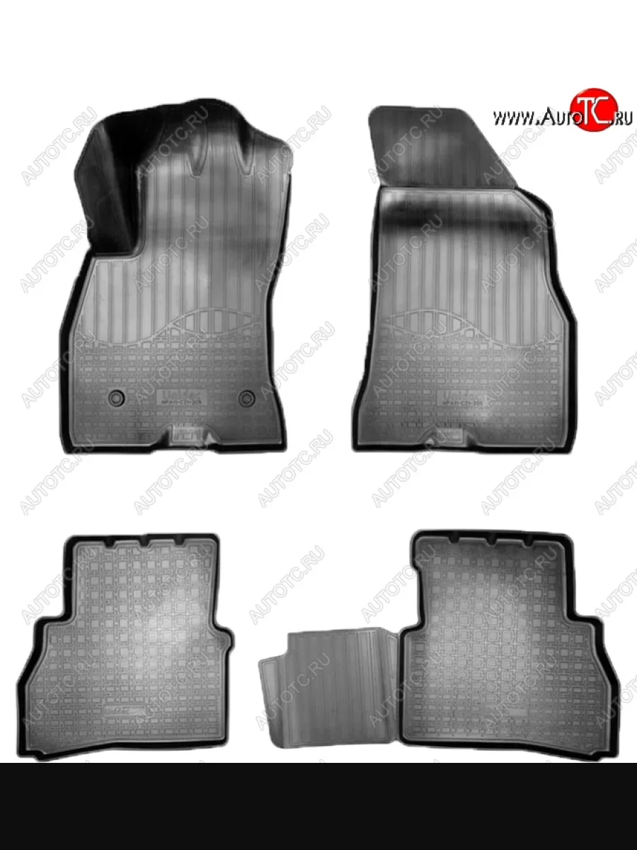 Коврики салонные Noplast (3D) Fiat Panda 3 319 (2012-2025) (Черные)  в Керчи Республика Крым