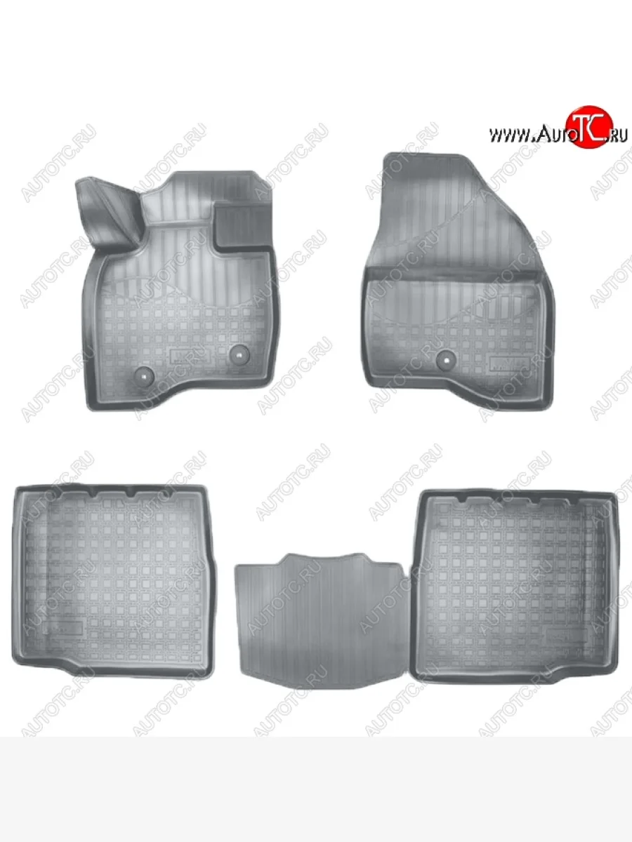 Коврики салонные Noplast (3D, 5 мест)  Ford Explorer (2017-2019) U502 (Серые)  в Самаре Самарской области