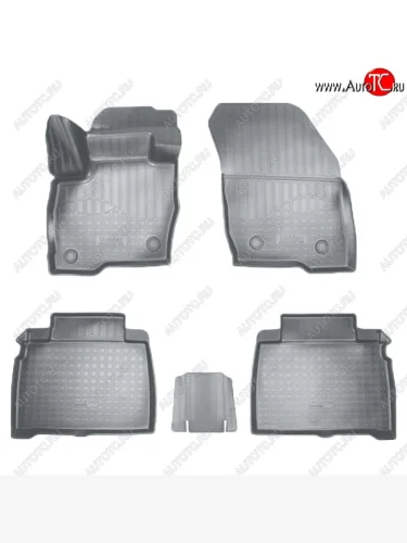 Коврики салонные Noplast (3D) (Серые) Ford Galaxy CK,CD390 дорестайлинг (2014-2019)