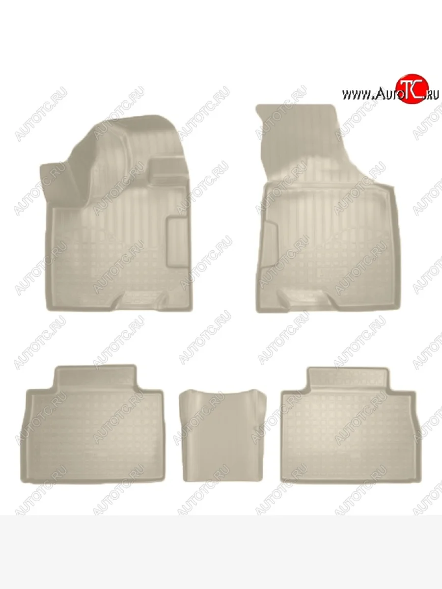 Коврики салонные Noplast (5 мест) GAC GS8 (2016-2023) (Бежевые)  с доставкой в г. Пермь