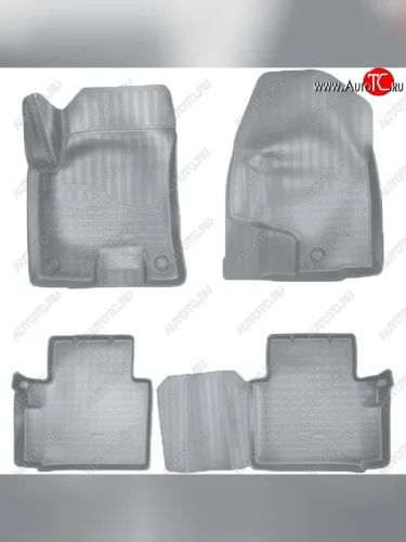 Коврики салонные Noplast (3D) (Серые) Haval H2 (2014-2021)