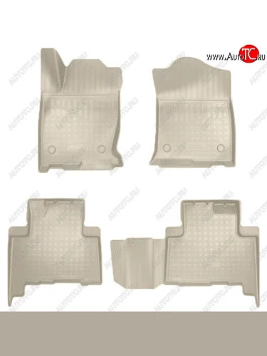 Коврики салонные Noplast (3D, 5 мест) (Бежевые) Haval H9 1-ый рестайлинг (2017-2019)