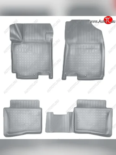 Коврики салонные Noplast (3D) (Серые) Hyundai i20 GB хэтчбэк 5 дв. дорестайлинг (2014-2018)