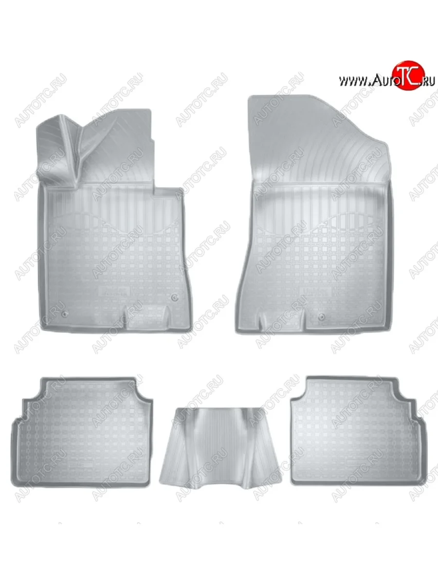 Коврики салонные Noplast (3D) Hyundai Sonata DN8 (2019-2022) (Серые)  в Керчи Республика Крым