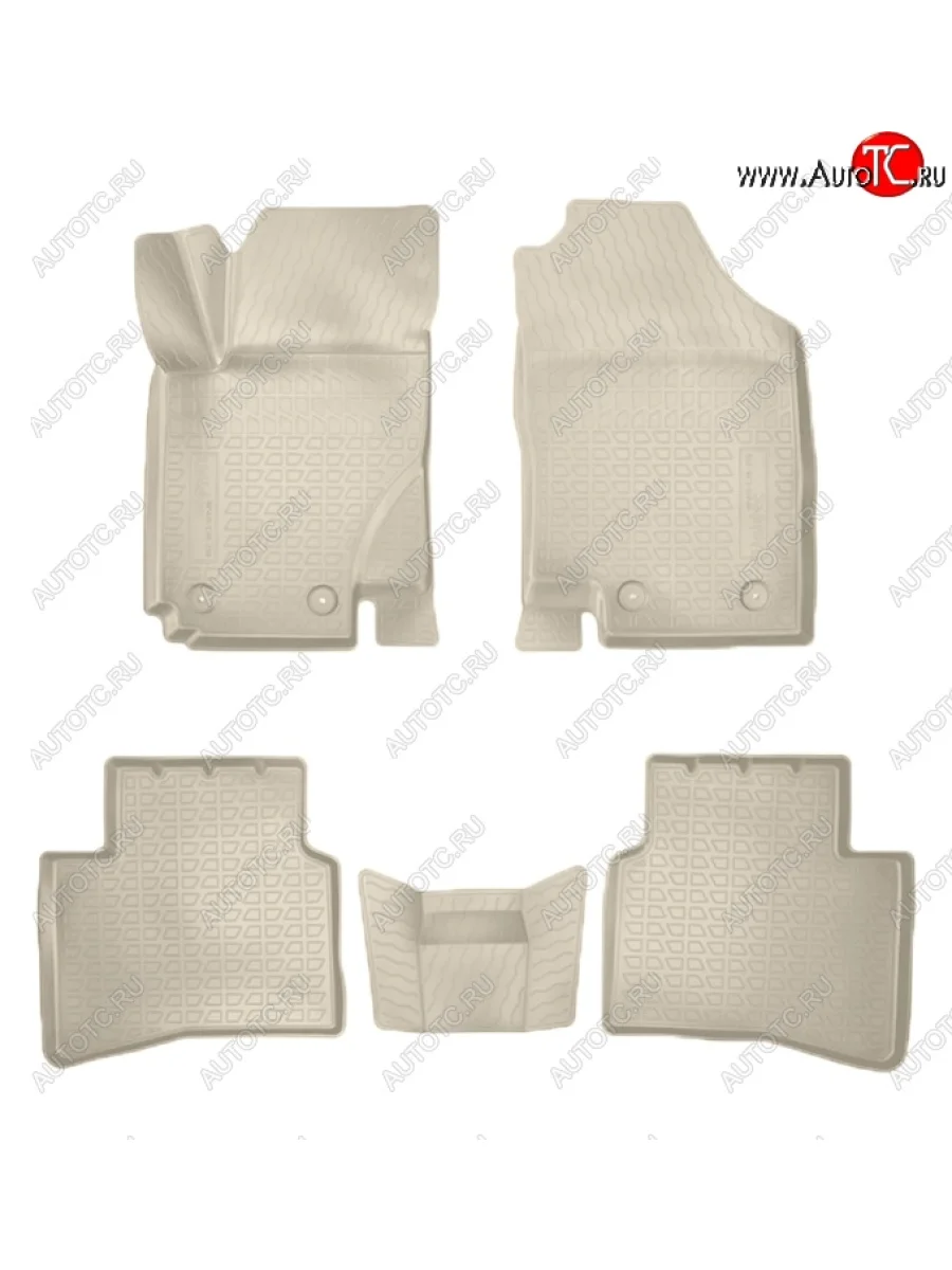 Коврики салонные Noplast (3D) JAC S3 дорестайлинг (2014-2023) (Бежевые)  с доставкой в г. Пермь