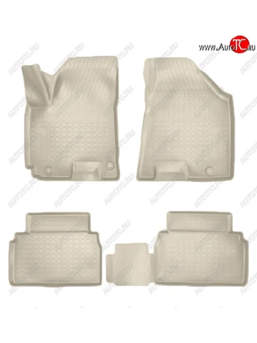 Коврики салонные Noplast (3D) (Бежевые) JAC S5 дорестайлинг (2013-2019)