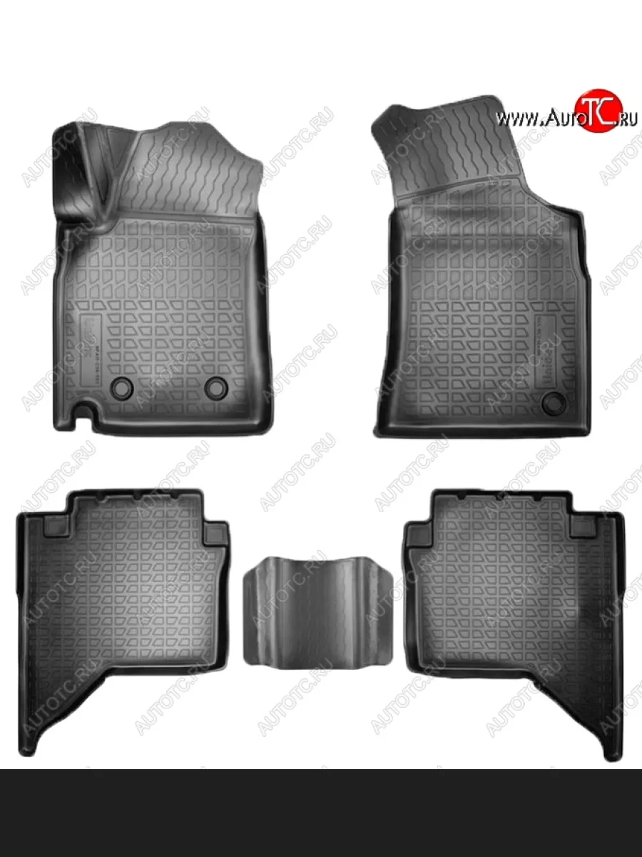 Коврики салонные Noplast (3D) JAC T6 пикап (2018-2024) (Черные)  в Самаре Самарской области