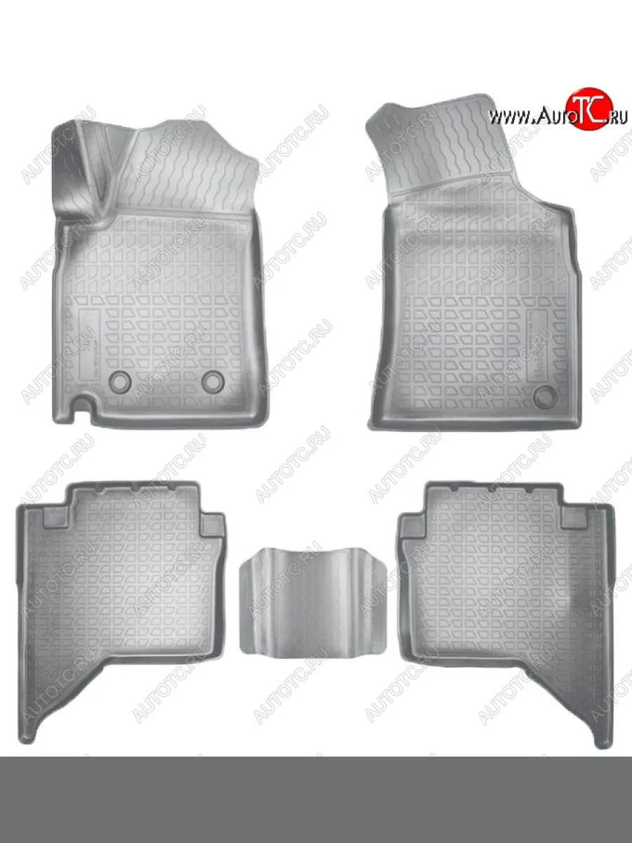 Коврики салонные Noplast (3D) JAC T6 пикап (2018-2024) (Серые)  в Самаре Самарской области
