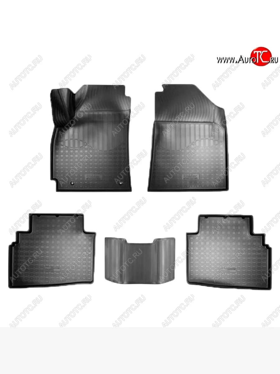 Коврики салонные Noplast (3D) KIA Seltos SP2 дорестайлинг (2019-2022) (Черные)  с доставкой в г. Пермь