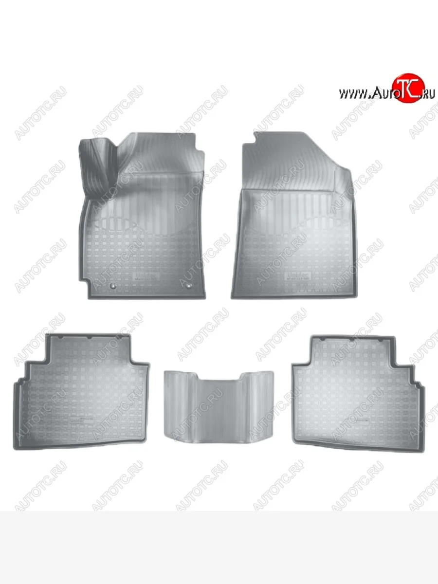 Коврики салонные Noplast (3D) KIA Seltos SP2 дорестайлинг (2019-2022) (Серые)  с доставкой в г. Пермь