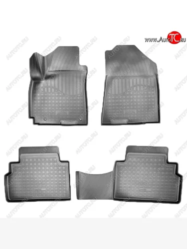 Коврики салонные Noplast (3D) (Черные) KIA Soul SK3 (2018-2022)