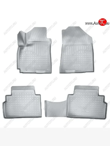 Коврики салонные Noplast (3D) (Серые) KIA Soul SK3 (2018-2022)